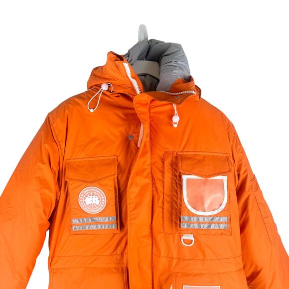 New Canda Goose Snow Mantra Oversized Down Parka Orange Size XS - Picture 3 of 11